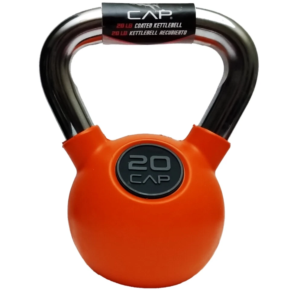 CAP Rubber Color Coated Kettlebell with Chrome Handle - Image 1 of 1