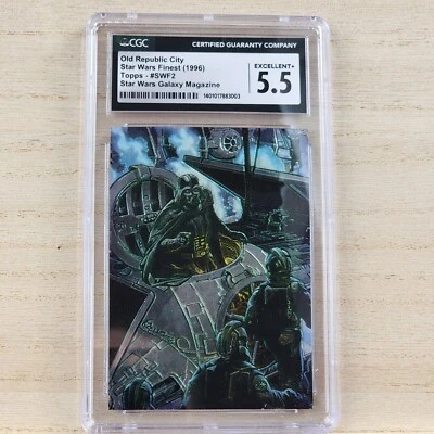 Star Wars Darth Vader Promotional Card #SWF2 1996 Topps Finest CGC 5.5 EX+ PSA - Image 1 of 4