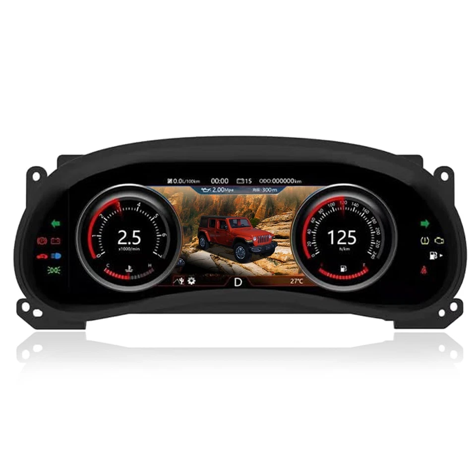 Cuadro de instrumentos de tablero digital de 12,3 pulgadas para Jeep Wrangler Jk 2011-2017 Foto 1 de 4