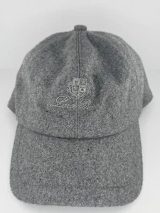 Loro Piana Navy Grey Cashmere Storm System Men's Baseball Cap One Size - Picture 1 of 5