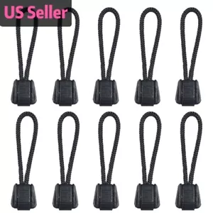 10 PCS Paracord Zipper Pulls w/ Plastic Pull Tab for Backpack Jacket bags School - Picture 1 of 10