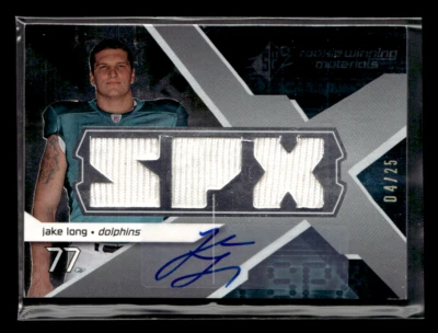2008 SPx #RM-JL Jake Long 04/25 Rookie Materials AutographsTriple - Image 1 of 2