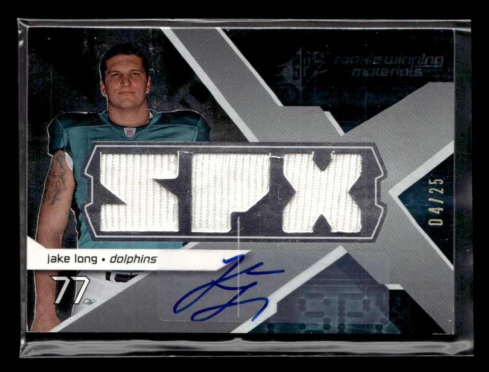 2008 SPx #RM-JL Jake Long 04/25 Rookie Materials AutographsTriple - Image 1 of 2