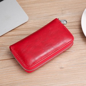 Leather Key Bag Metal Hook Fashion Card Bag Large Capacity