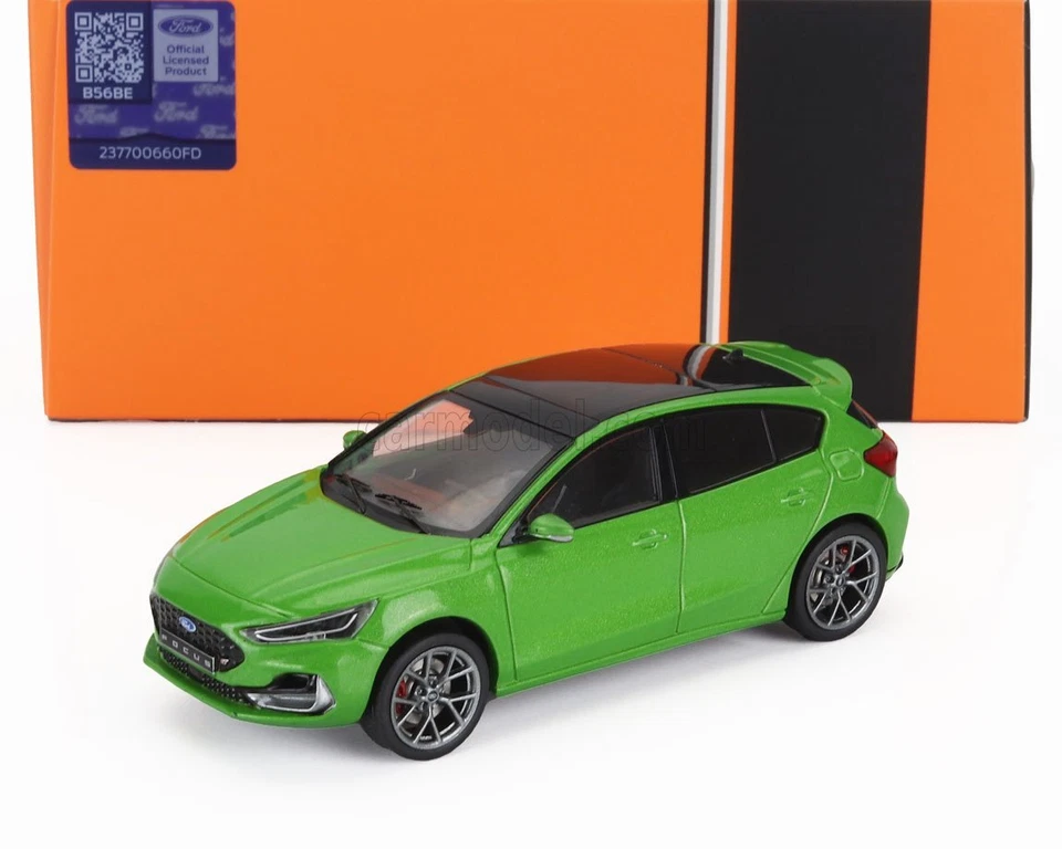 MODELLINO AUTO STATICO IXO MODEL FORD FOCUS ST 2022 VERDE MODELLISMO SCALA 1:43 - Immagine 1 di 4