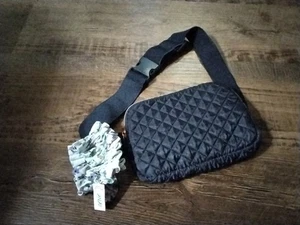 Multicolored Hair Scrunchie By Arie New & Quilted Belt Bag Nwot Mytagalongs - Picture 1 of 12