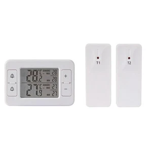 Drahtloses Übertragungsthermometer LCD Digitalalarm Kühlschrank Gefrierschr6973 - Bild 1 von 6