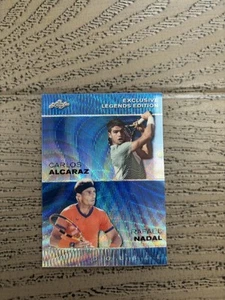 Carlos Alcaraz / Rafael Nadal 2023 Leaf Metal Dual Blue /20 RC - Picture 1 of 2