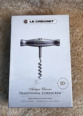 Le Creuset Antique Chrome Traditional Corkscrew - Image 1 of 3