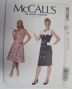 McCalls 7087 Misses Dress Belt Circa 1963 Sizes 6-14 Sewing Pattern - Picture 1 of 2