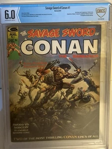 Savage Sword of Conan #1 CBCS 6.0 Marvel Comics 1974 3rd Red Sonja Not CGC Vivid - Picture 1 of 3
