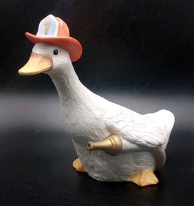 Rare Vintage 1986 ENESCO IMPORTS Fireman Goose Figurine 6-1/2" Tall, #740365 - Picture 1 of 10