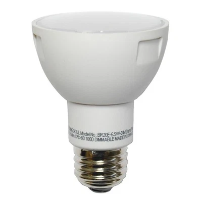 4 Pack - High Quality LED 6.5w Dimmable BR20 Soft White Light Bulb - 50w Equiv. - Image 1 of 4