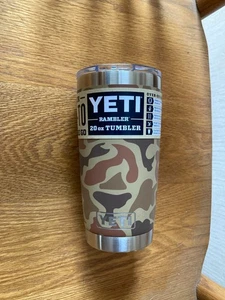 YETI Rambler 20 oz Tumbler   New W/ Tags 100% Authentic YETI  (WETLANDS CAMO) - Picture 1 of 2