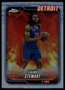 2024-25 Topps Chrome Isaiah Stewart Rifrattore Detroit Pistons #116 - Foto 1 di 2