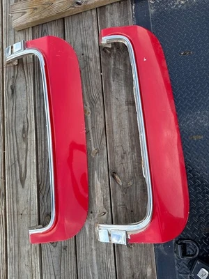 1971-1976 Cadillac Deville Fleetwood Fender Skirt Pair Chrome Trim - Image 1 of 4