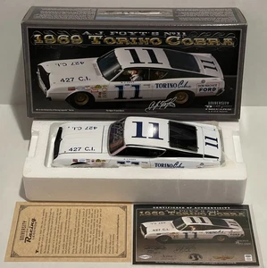 1969 A.J. FOYT #11 DON WAGNER FORD TORINO COBRA 1:24 UOR AUTOGRAPHED - Picture 1 of 8