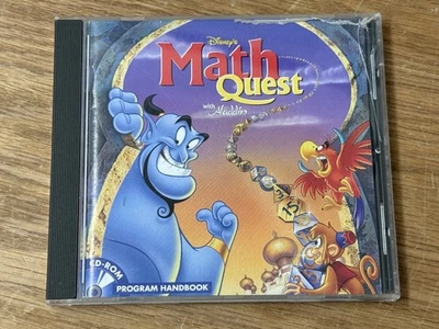 Disney Math Quest with Aladdin Kids Game CD ROM Win MAC PC 1997 - Image 1 of 3