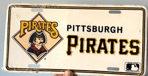 NOS Pittsburgh Pirates Embossed Metal License Plate! Vintage 90's MLB! - Picture 1 of 4