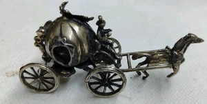 IDEA REGALO PICCOLA CARROZZA DI CENERENTOLA IN ARGENTO  - Foto 1 di 4