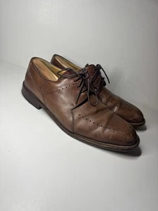 Zapatos de Vestir Mezlan Castel Para Hombre 11 W (Ancho) Marrón Vintage Hechos en España Derby - Imagen 1 de 12