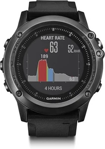 GPS Garmin Fenix 3 heures gris ardoise + bracelet noir - Photo 1 sur 5
