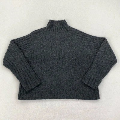 Suéter Vintage The Limited Talla Grande Gris Mezcla de Lana Cuello Simulado Pullover Acanalado Foto 1 de 4