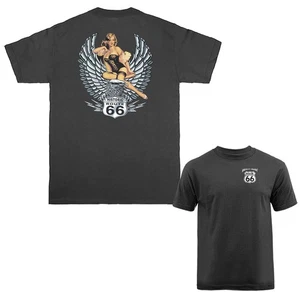 Camiseta Historic Route 66 Wings Pinup Niña - Imagen 1 de 17