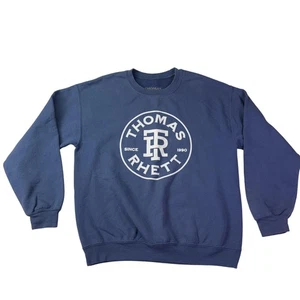 Thomas Rhett Sweatshirt Mens Medium Blue Crewneck Concert Tour Pullover - Picture 1 of 6