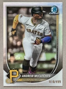 2025 Bowman Chrome - Refractor 10/499 Andrew McCutchen #24 Pirates - Picture 1 of 2