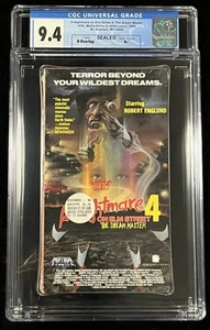 A NIGHTMARE ON ELM STREET 4 - WM PRINT- 1988 VHS - CGC 9.4 SEALED A+ - Picture 1 of 4