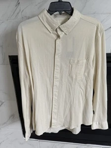 Kenneth Cole Button Down Shirt Medium Long Sleeve Knit Pique Lightweight $69 - Picture 1 of 10