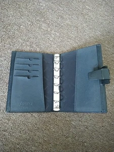 Filofax Pocket Sized Cavendish Black Leather Organiser, Good Condition - Picture 1 of 7