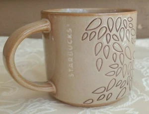 Starbucks 2013 Large OVERSIZED Brown Leaf Design Coffee Mug Cup EUC 14oz - Bild 1 von 6