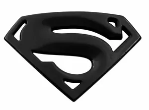 3D Quality Metal Superman Auto logo Emblem Chrome Car Motorcycle Badge - Black - Picture 1 of 2