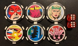 Masters Of Evil Action Token für HEROCLIX aus Avengers #15 mit Würfeln - Bild 1 von 2