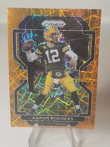 Aaron Rodgers Orange Lazer Prizm SP! Fútbol Panini Prizm 2021 #138  - Imagen 1 de 2