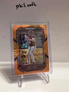 2023 Prizm Draft Picks Mac Jones Orange Pulsar #/49 Alabama / Patriots SP - Bild 1 von 2