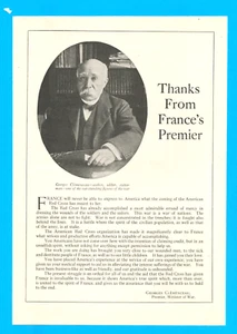 1918 French Minister of War during WWI thanks Red Cross for assistance Great War - Picture 1 of 3