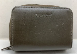 Buxton Brown Genuine Leather Exterior Double Zip Wallet & Credit Card Holder - Picture 1 of 9
