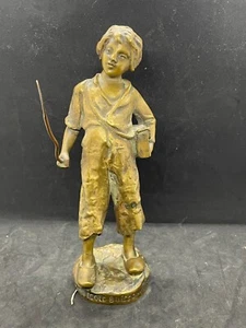 19th Century 9.25" Tall Bronze Statue "Ecole Buissonniere" (Bush School) Demance - Picture 1 of 12