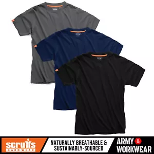 Scruffs Eco Worker T-Shirt Uni Herren 100% Baumwolle Atmungsaktiv Arbeitsshirt Trade - Bild 1 von 15