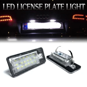 2PCs LED License Plate Lights For Audi Q7 2007-2009 Tag Lamps Housing - Picture 1 of 10
