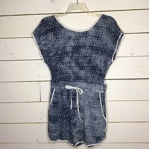 New BCBGeneration Knot Back Romper, Navy Combo, Women's Small - Bild 1 von 10