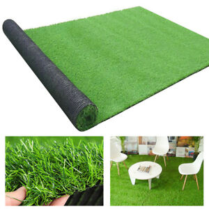 Artificial Grass Carpet Green Fake Synthetic Garden Landscape Lawn Mat  