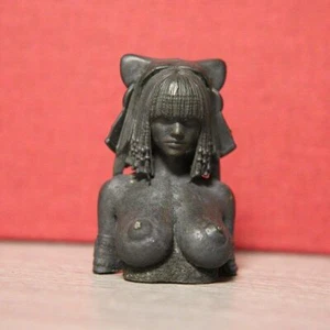 Black Brass Egyptian Queen Statue Miniature Version of Body Art Decorations - Picture 1 of 6
