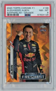 2020 Topps Chrome F1 Sapphire Orange Rookie Alexander Albon RC /25 Formula 1 SSP - Picture 1 of 2