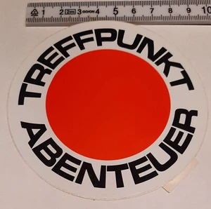 Alter Aufkleber "TREFFPUNKT ABENTEUER" Sticker 80er Literatur Bücher Magazine - Bild 1 von 1