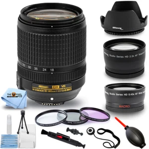 Nikon AF-S DX NIKKOR 18-140mm f3.5-5.6G ED VR Lens + Filter Kit Bundle White Box - Picture 1 of 1