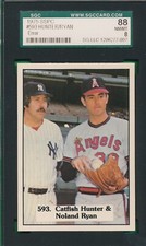 NOLAND ERROR SGC 8 NOLAN RYAN CATFISH HUNTER 1975 SSPC #593 GRADED NM-MINT TPHLC